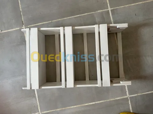 Étagère à épices blanche en bois