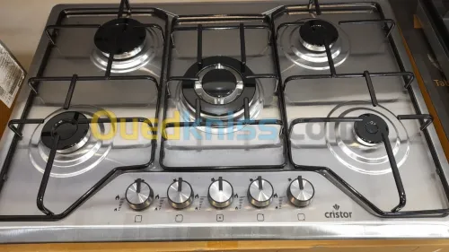 Promotion plaque de cuisson cristor 4 feux et 5 feux inox tabouna