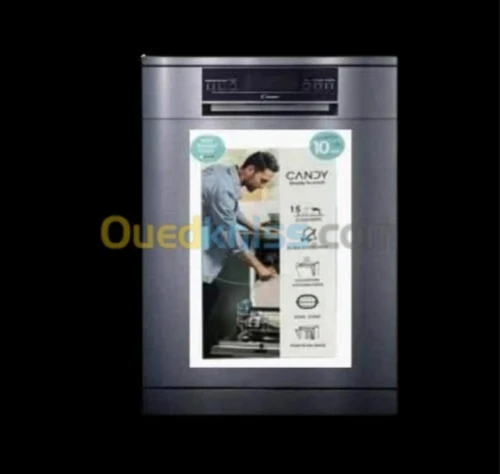 Promotion lave vaisselle candy 15 couverts gris