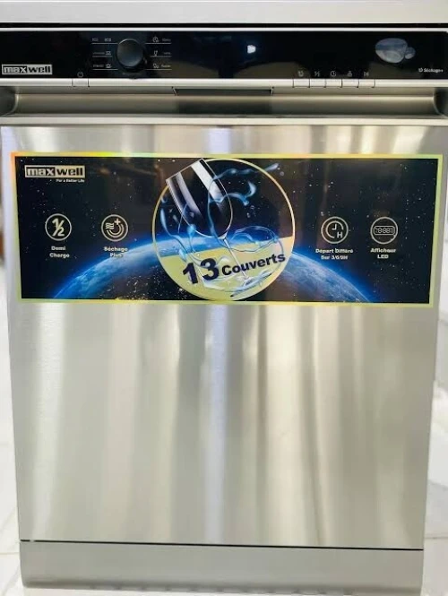 Promotion lave vaisselle maxwell 13 couverts inox séchant 7 programmes