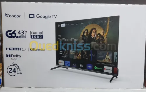 Promotion téléviseur condor 43 pouces Google tv 