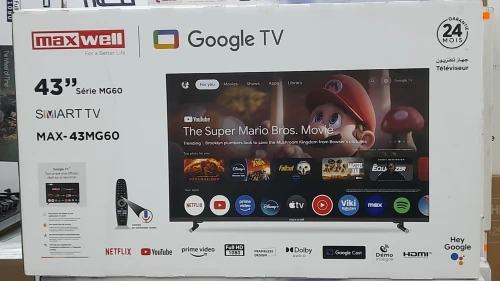 Promotion téléviseur maxwell 43 pouces smart Google tv 