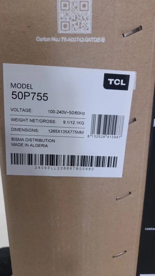Promotion téléviseur TCL 50 pouces Google tv 4k UHD