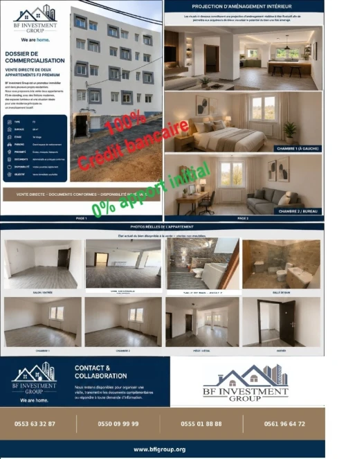 Vente Appartement F3 Blida Guerrouaou