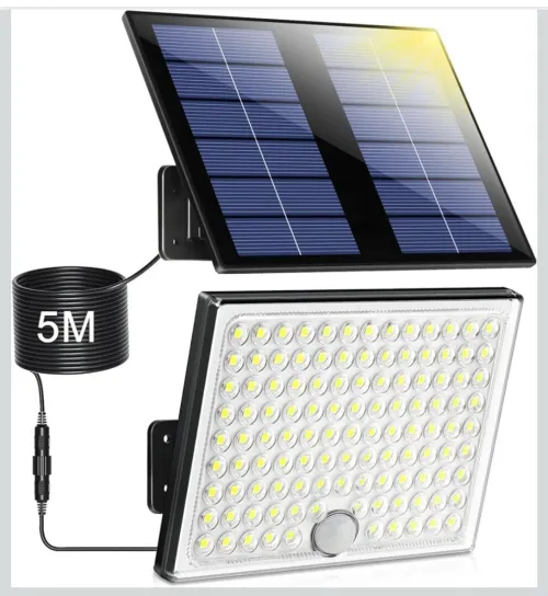 Projecteur LED + PANNEAU SOLAIRE 