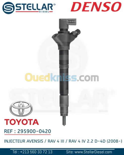 INJECTEUR COMPLET PIEZO TOYOTA RAV4 AVENSIS D4D