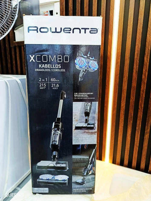 ROWENTA XCombo Aspirateur à main 2en1 laveur 215W 60min +6 accessoires