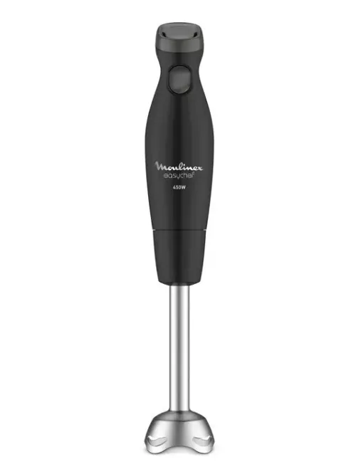 MOULINEX Pied mixeur plongeant EasyChef 2 vitesses 450W Inox ZELKROM avec verre doseur Noir DD451810
