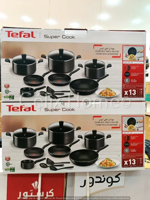 TEFAL Batterie de cuisine set de 13 pièces Poêle/casserole/cuillère B459SD85