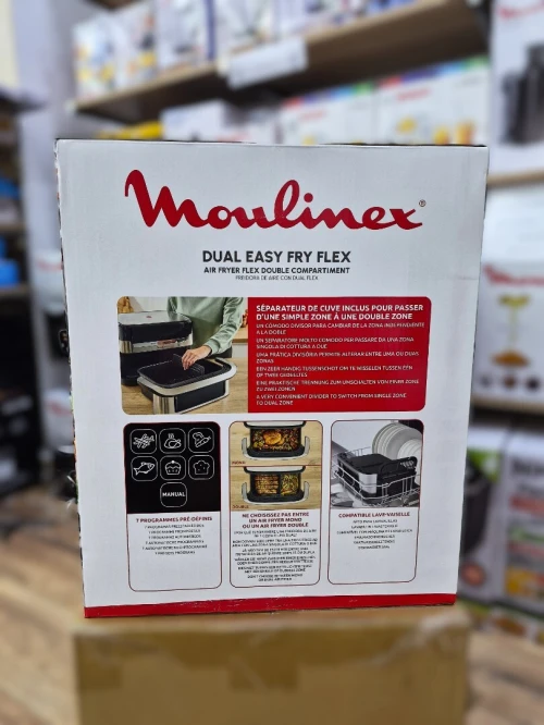 MOULINEX Dual Easy Fry Flex Air Fryer friteuse à air 9L 8 personne