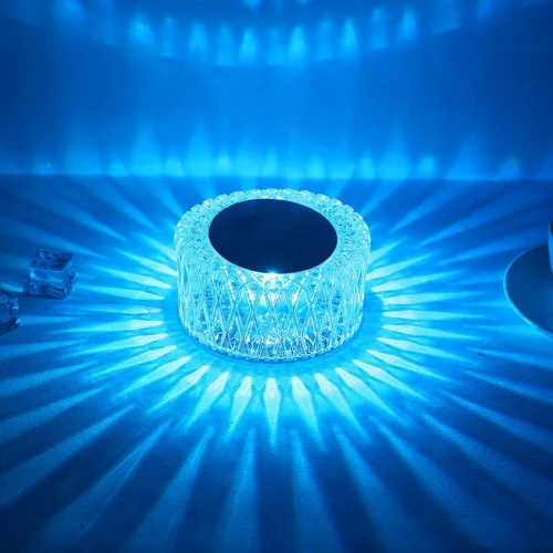 Lampe de table diamond rechargeable tactile et telecommande led RGBW ROMANTIQUE JEU DE LUMIERE
