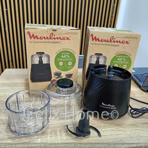 MOULINEX Moulinette et hachoir Eco Respect 4en1 800w 500ml DP710810