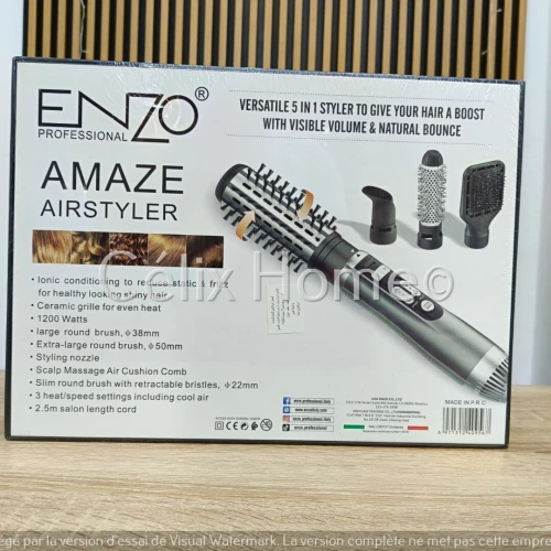ENZO Brosse Soufflante Deluxe Amaze pack 4 en 1 1200w EN749