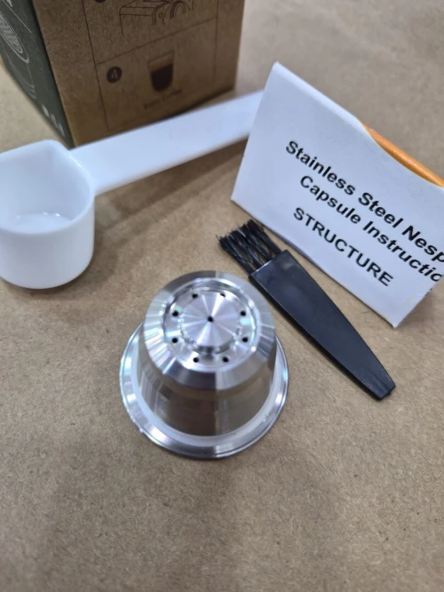 Capsule réutilisable en inox Compatible pour machine NESPRESSO