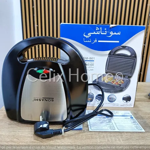 SONASHI Grill gaufrier et panineuse 3En1 760w SSM-861