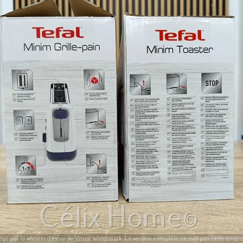 TEFAL Ultra Mini Grille-pain Minim longue et large fente TL302110 850w