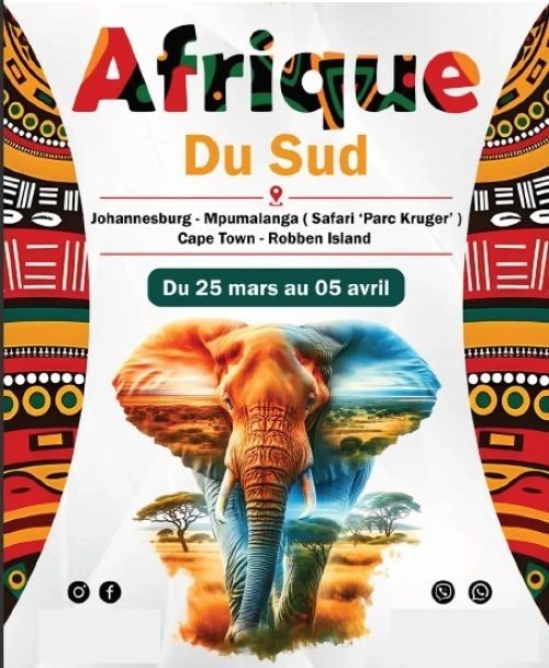 Circuit Afrique du Sud 2026 Safari Kruger  Johannesburg Cape Town
