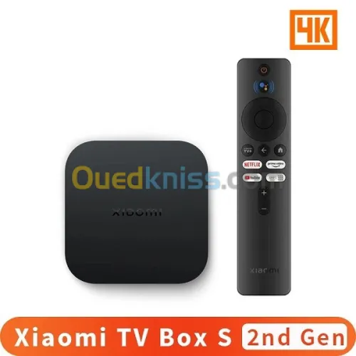 Xiaomi Mi TV Box S 4K 2nd Gen .Android TV avec 1an iptv