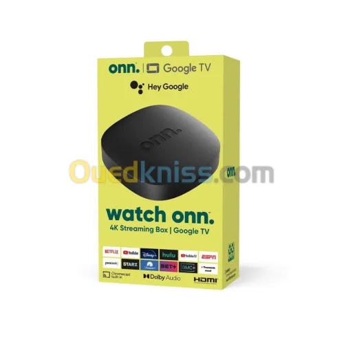  onn Google TV 4K Streaming Box (New, 2023), 4K UHD  avec 1an iptv offert