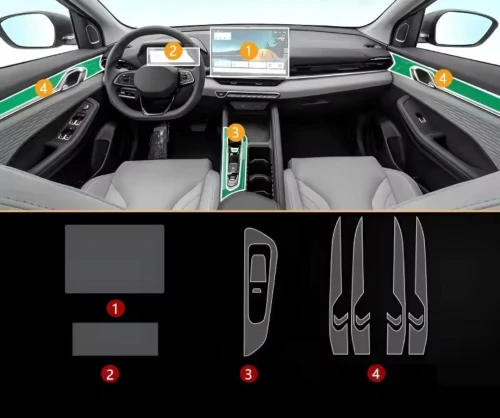 Film de Protection Intérieur Complet & Anti-Rayures pour Geely Coolray (2025 2026)  Écrans & Console