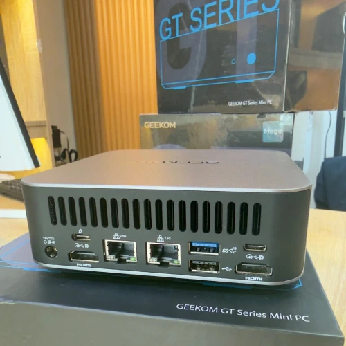 GEEKOM GT1 Mega AI Mini PC with 14th Gen Intel Ultra 9 185H, 16GB DDR5(Up to 96GB), 1TB NVMe SSD, Windows 11 Pro, Intel Arc GPU/Dual 2.5G LAN/WiFi 7