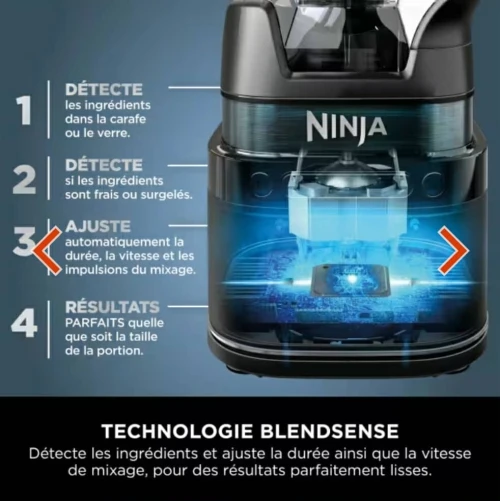 Blender ninja 2en1 1200w carafe 2.1l original TB301EU
