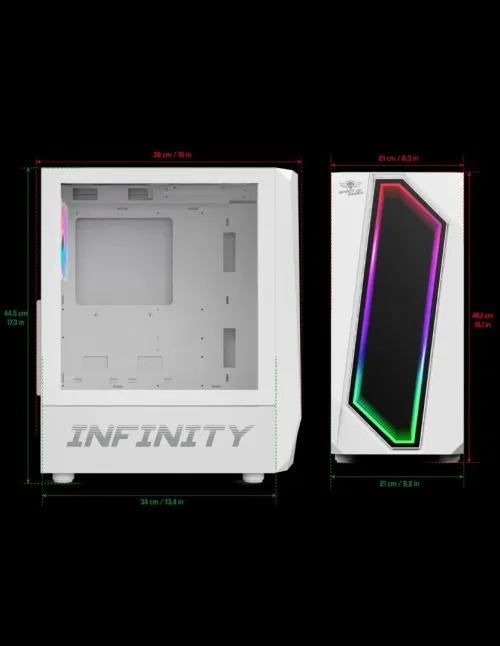BOITIER SPIRIT OF GAMER INFINITY ARTIC 8201WT WHITE