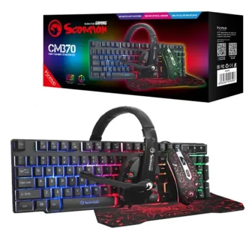 COMBO SCORPION MARVON CM370 PACK GAMING 4 EN 1