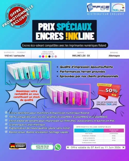 ENCRES ECO SOLVANTS INKLINE_OFFRE PROMOTIONNELLE EXCLUSIVE