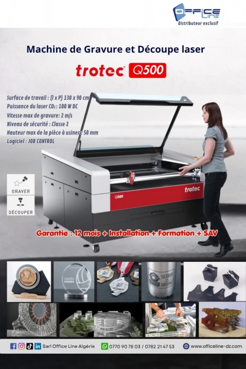 Machine de gravure et découpe laser Q500