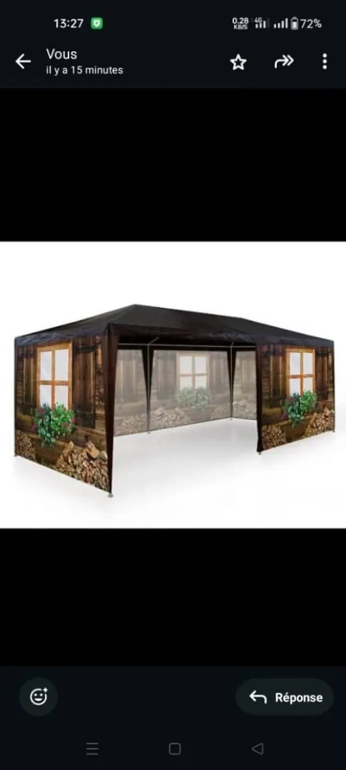 Chapiteau de fête design châlet 18 M2