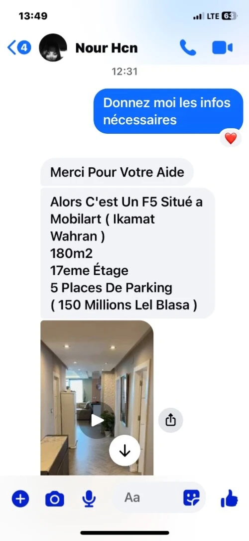 Vente Appartement F5 Oran Oran