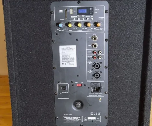 IBIZA Cube 1208 - Ampli Boomer - SD CARD - USB - Bluetooth - Line in - Mic in