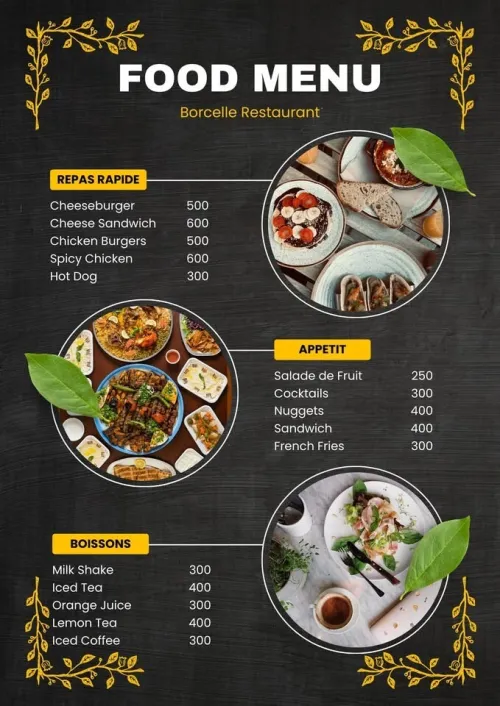 Boostez l'image de votre restaurant ou snack avec des menus professionnels et personnalisés