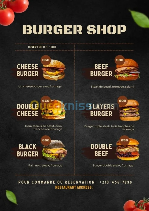 Boostez l'image de votre restaurant ou snack avec des menus professionnels et personnalisés