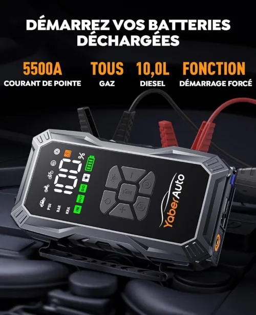 Booster Batterie Voiture avec Compresseur D Air 150PSI 6000A