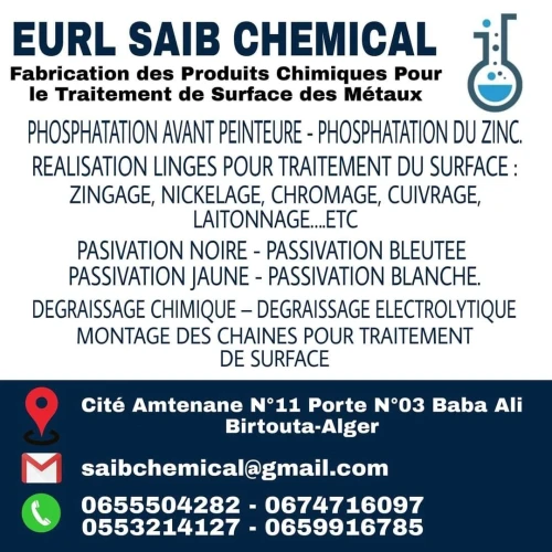 Produits pour les traitements des métaux 