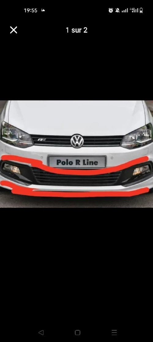 Cage anti. Complet. Grille parchoc Polo Rlain. 2012/2017