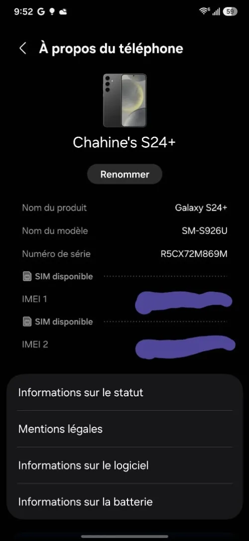 Samsung Galaxy s24 plus