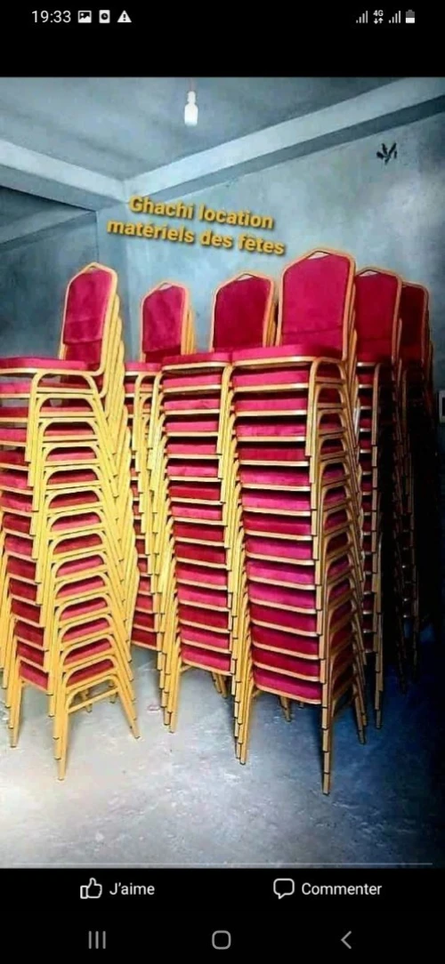 Location chaise fiesta et d'autres matériels des fêtes 