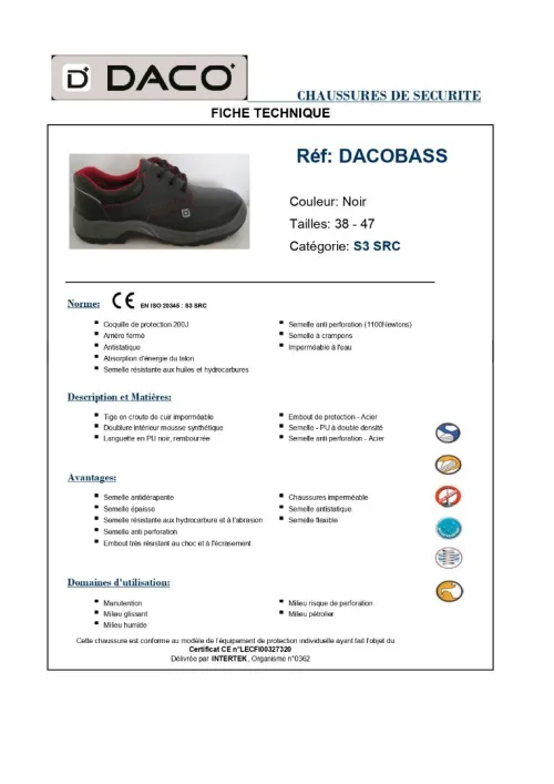 chaussures sécurité+ranger's+classique
