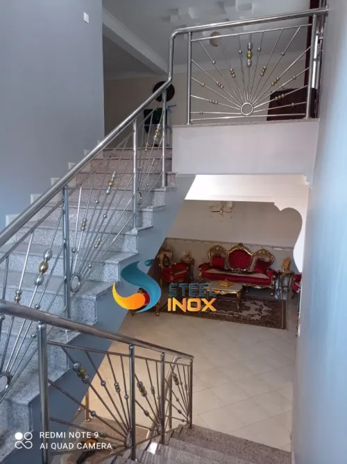 rampe d'escalier en inox
