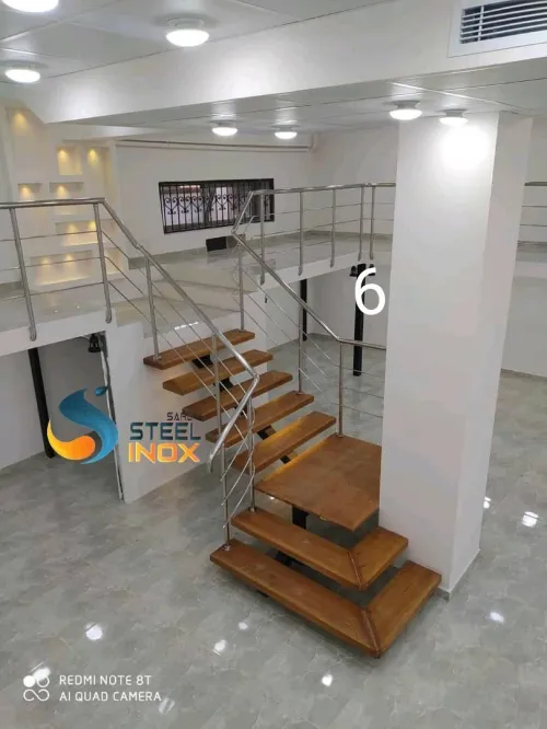 rampe d'escalier en inox