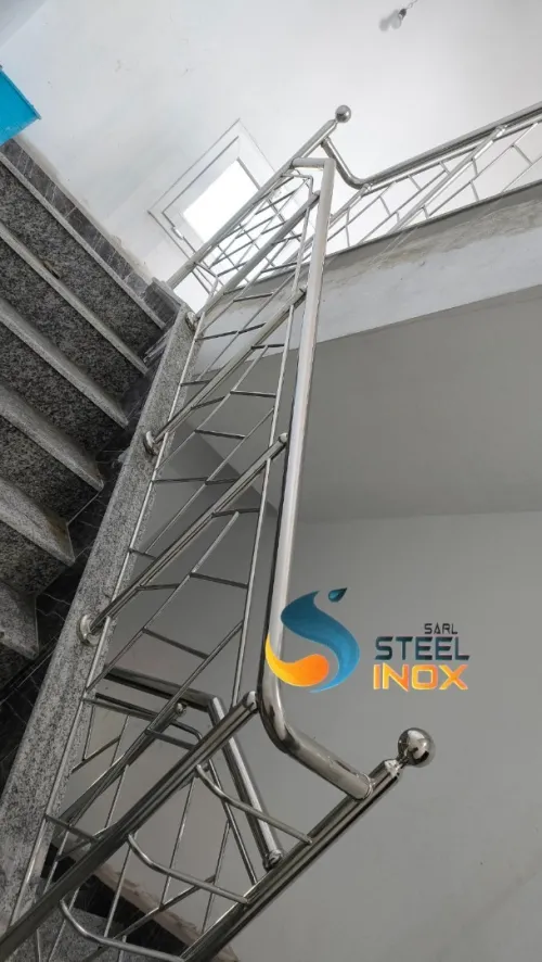 rampe d'escalier en inox