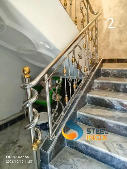rampe d'escalier en inox