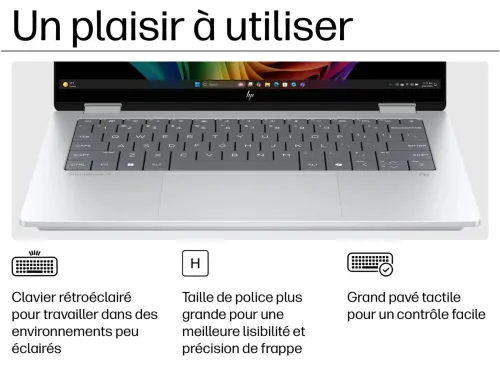 HP OmniBook X Flip14 Intel Core Ultra 5  226v RAM 16GB 512SSD écran 14 tactile 360 2K jamais utilisé sous emballage