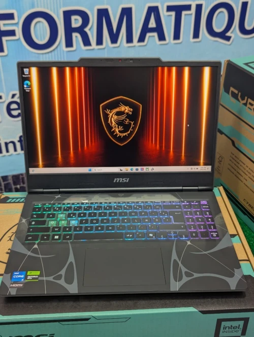 MSI CYBORG 15 I5 13420H 16GO RAM 512SSD 15.6 FHD 144HZ RTX 5050 08GO JAMAIS UTILISÉ