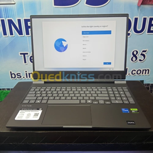 HP victus15 i513420H RAM 16GB 512SSD RTX 3050 6Gb écran 15.6 144 HZ Jamais utilisé sous emballage 