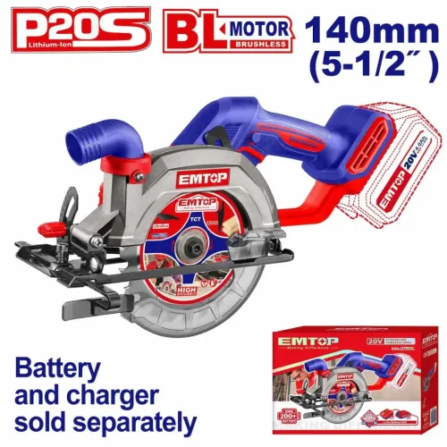 Mini-scie circulaire 20V sans fil solo (ni chargeur ni batterie) 140 mm