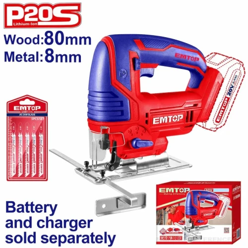 Scie sauteuse sans fil 20V Li-Ion solo (Sans batterie Sans chargeur)